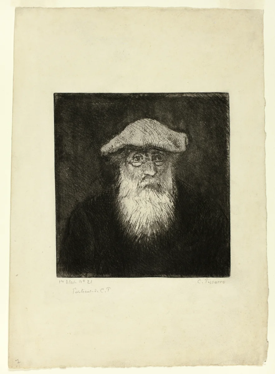 Camille Pissarro, A Self-Portrait by Camille Pissarro, print, 1885-1895