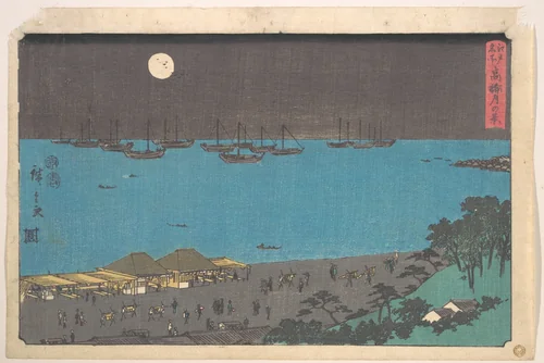 Takanawa Tsuki no Kei by Utagawa Hiroshige (歌川広重), print, 1854