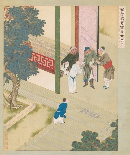 Scenes from the Plum in the Golden Vase by Gu Jianlong, painting, 1667-1733