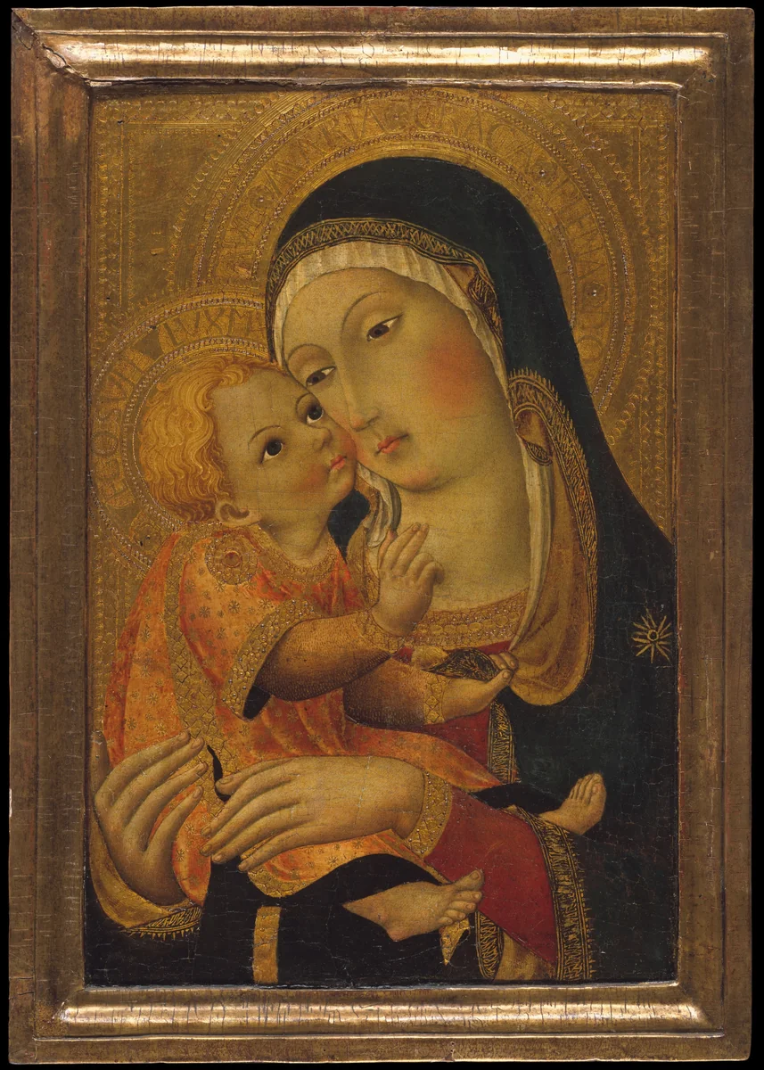 Madonna and Child by Sano di Pietro, painting, 1445-1463