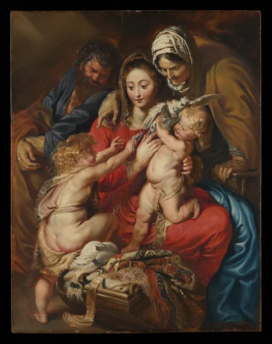 The Holy Family with Saint Elizabeth, Saint John, and a Dove by Peter Paul Rubens, painting, 1608-1609