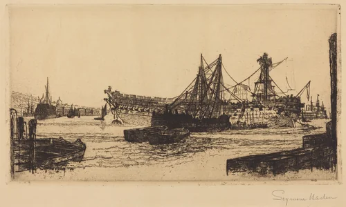 Breaking Up of the Agamemnon (The Second Plate) by Francis Seymour-Haden, print, 1886