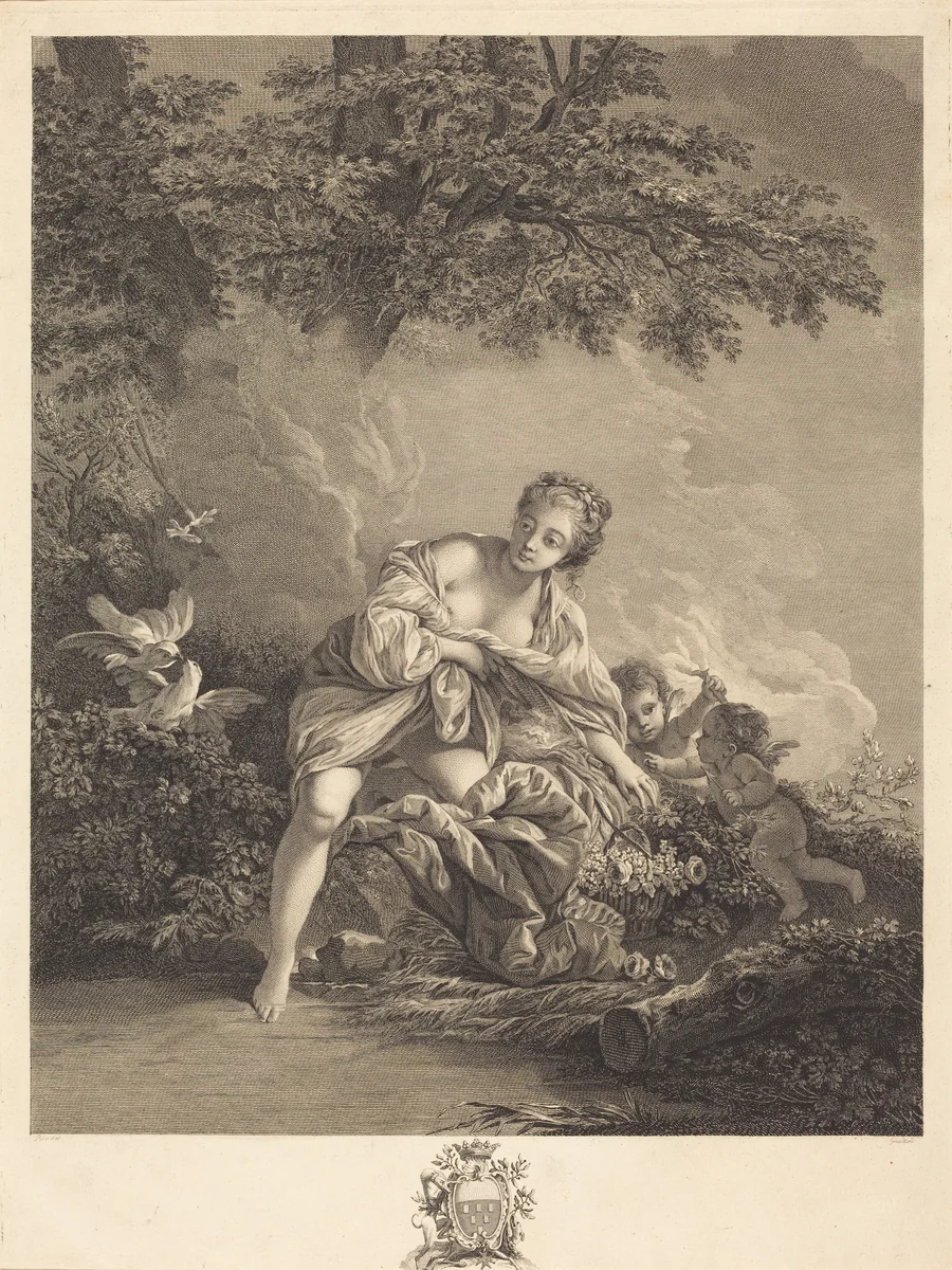 Venus et les amours by René Gaillard, print, 1719-1790