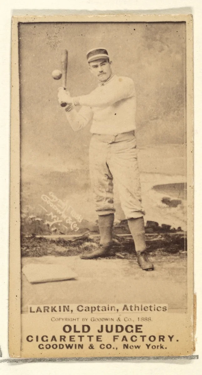 Larkin, Captain, Philadelphia Athletics, from the Old Judge series (N172) for Old Judge Cigarettes by Goodwin & Company, photograph, 1888