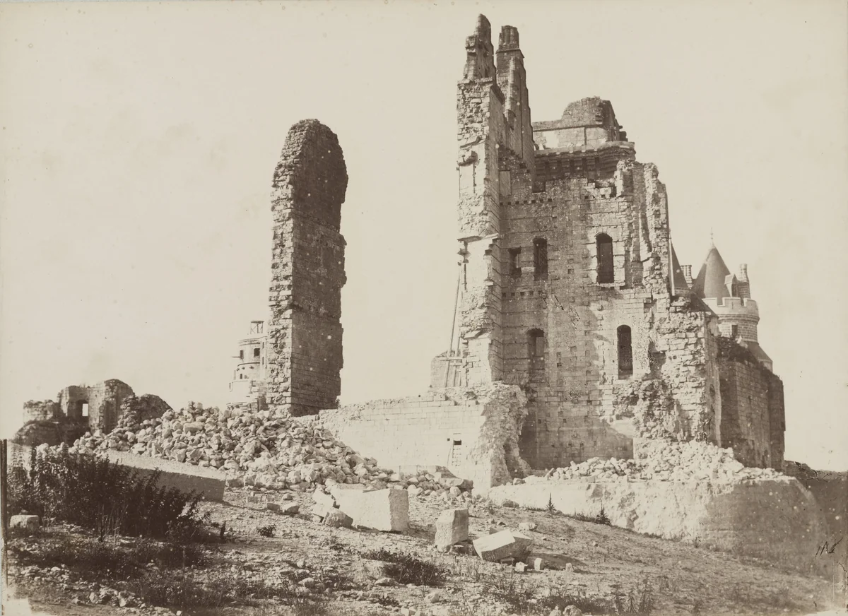 Château de Pierrefonds by E. Durand, photograph, 1860