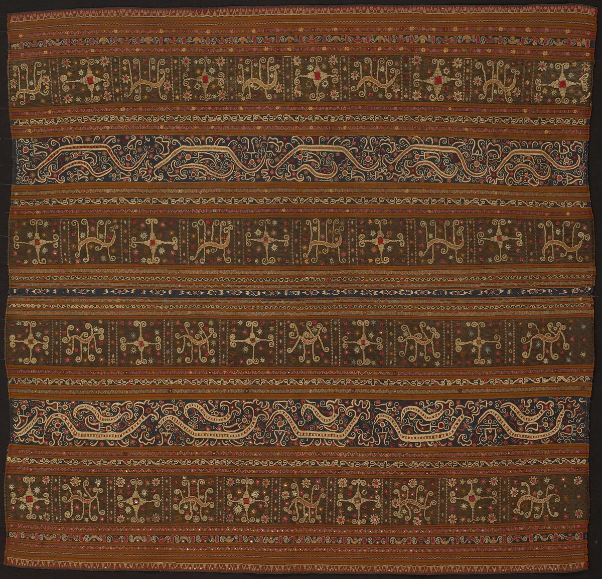 Ceremonial Skirt (tapis) by Abung people, textile, 1801-1825
