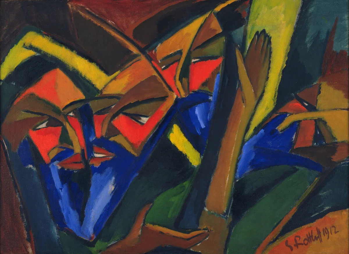 Pharisees by Karl Schmidt-Rottluff, painting, 1912