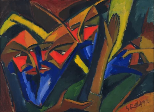 Pharisees by Karl Schmidt-Rottluff, painting, 1912