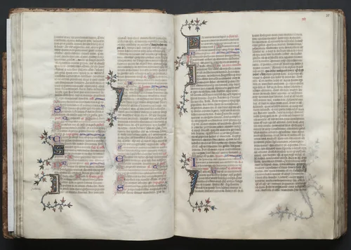 The Gotha Missal: Fol. 34v, Text by Master of the Boqueteaux, book, 1370-1380
