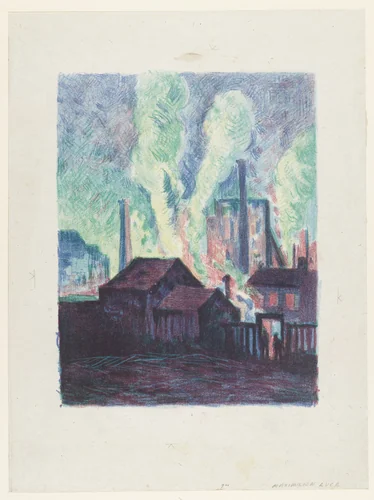 Factories (Usines) by Maximilien Luce, print, 1898