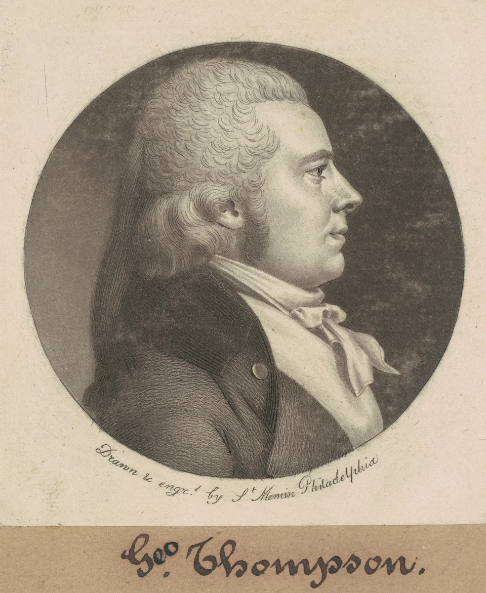 George Thompson by Charles B. J. Févret de Saint-Mémin, print, 1799