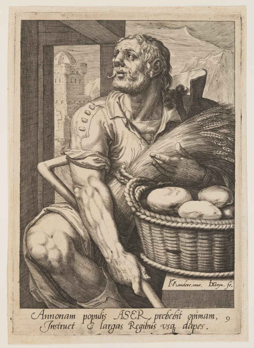 Asher, from The Twelve Sons of Jacob by Jacques de Gheyn II, print, 1584-1594