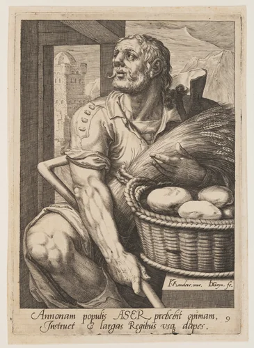 Asher, from The Twelve Sons of Jacob by Jacques de Gheyn II, print, 1584-1594