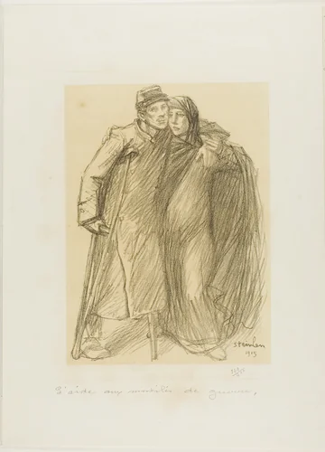 Aid to Those Mutilated in the War, plate one from Actualités by Théophile Alexandre Steinlen, print, 1915