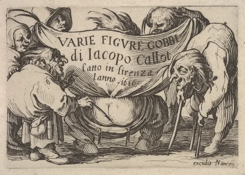 Title page from "Varie Figure Gobbi" by Jacques Callot, print, 1621-1625
