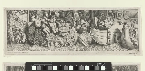 Zeeslag by anonymous, print, 1645-1700