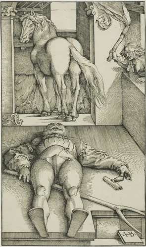The Bewitched Groom by Hans Baldung Grien, print, 1539-1549