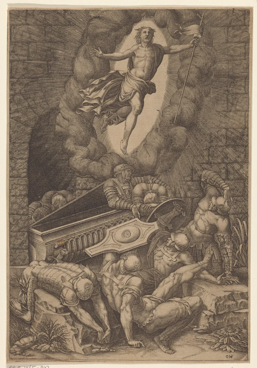 Opstanding van Christus by Unknown, print, 1530-1582