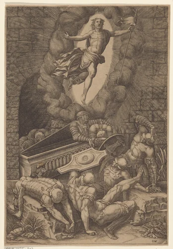 Opstanding van Christus by Unknown, print, 1530-1582