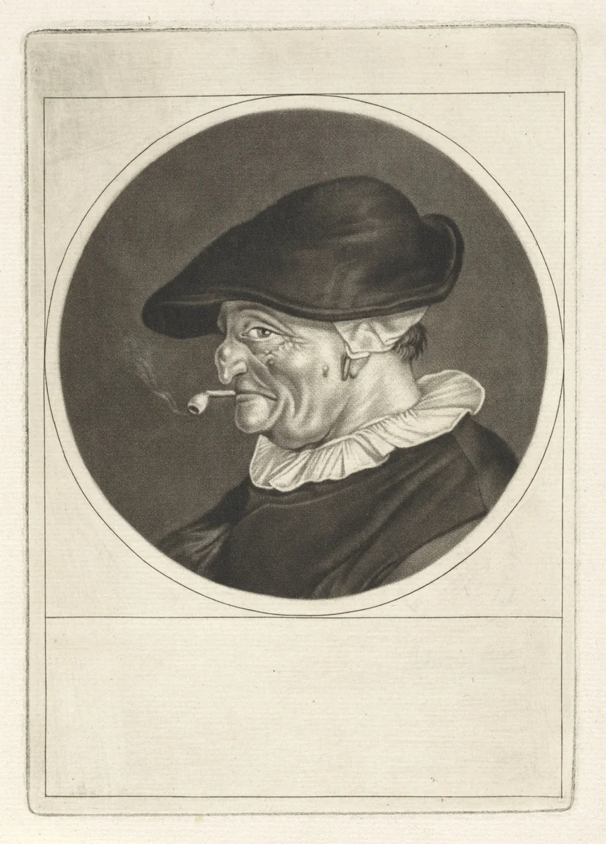Pijprokende vrouw (de Smaak) by Cornelis Dusart, print, 1679-1704