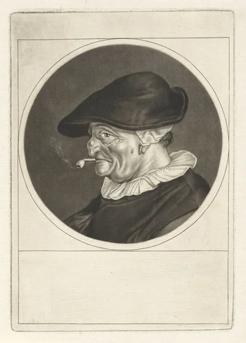 Pijprokende vrouw (de Smaak) by Cornelis Dusart, print, 1679-1704