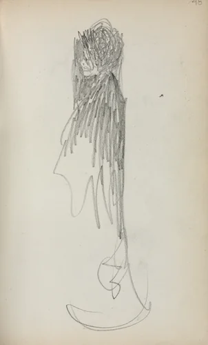 Italian Sketchbook: Standing Woman in profile (page 48) by Maurice Prendergast, book, 1898-1899