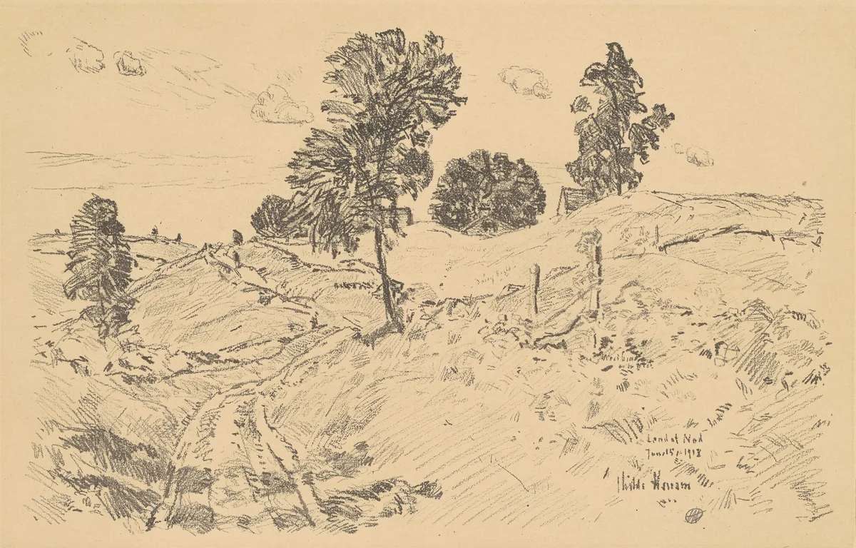 Landscape, Land of Nod by Childe Hassam, print, 1918