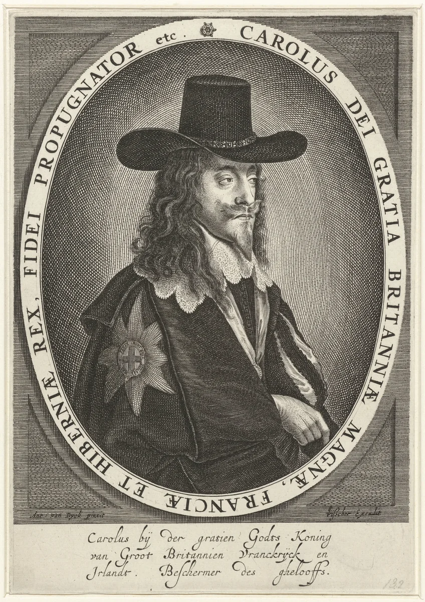 Portret van Karel I, koning van Engeland by anonymous, print, 1649-1652