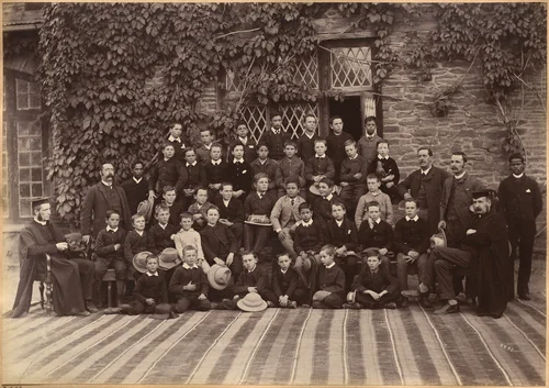 Primary Class, Bishop Cotton School, Shimla (recto) by Raja Deen Dayal, photograph, 1877-1892