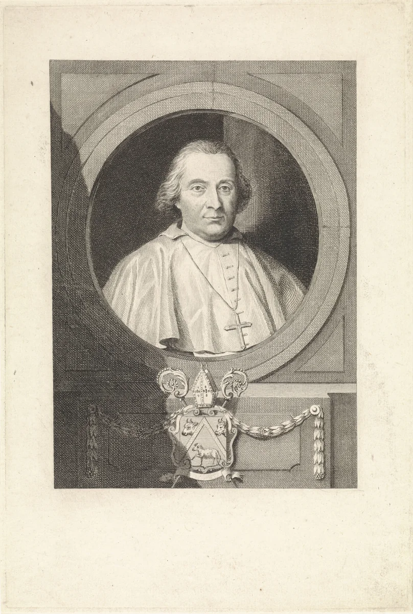 Portret van Godfried Hermans by Mathias de Sallieth, print, 1780