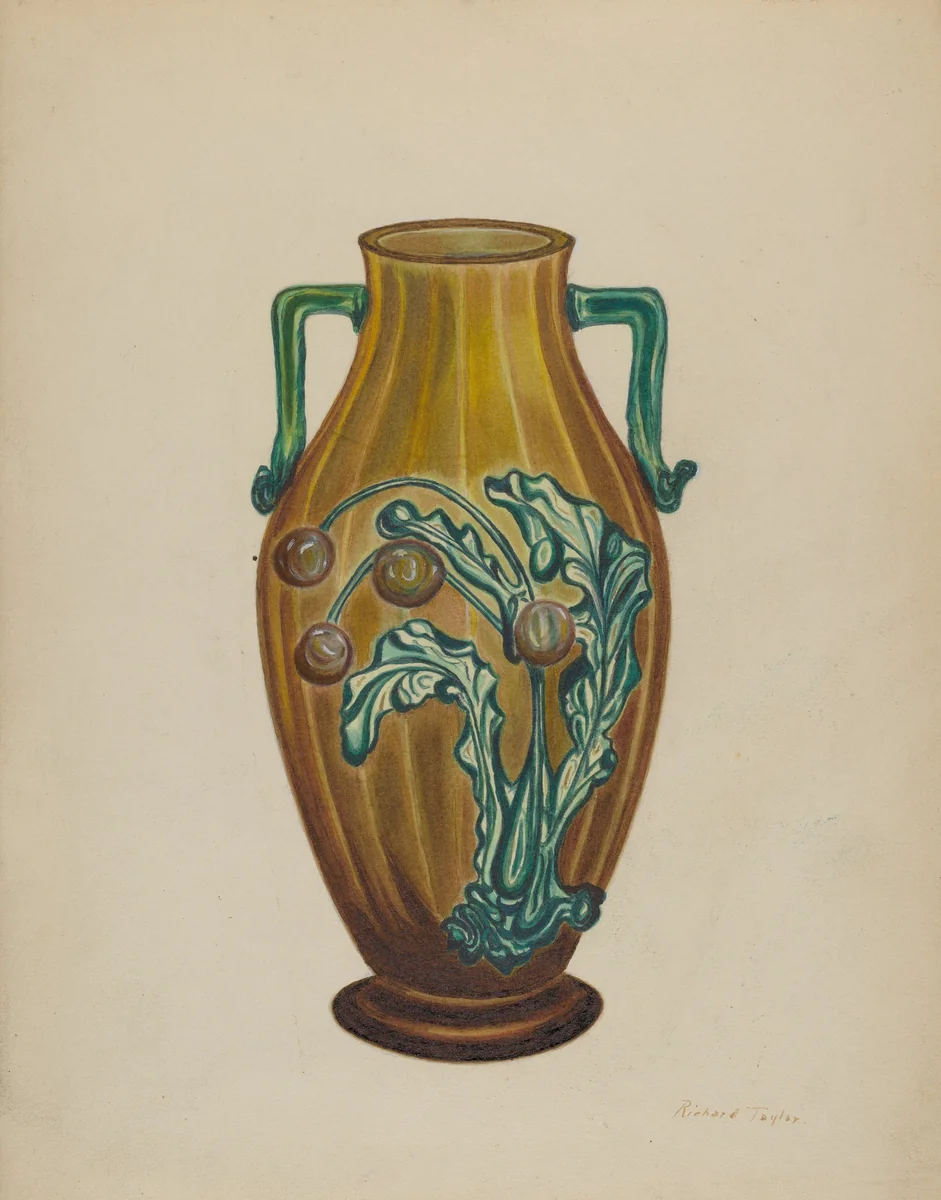 Amber Vase by Richard Taylor, index of american design, 1937