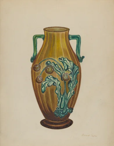 Amber Vase by Richard Taylor, index of american design, 1937