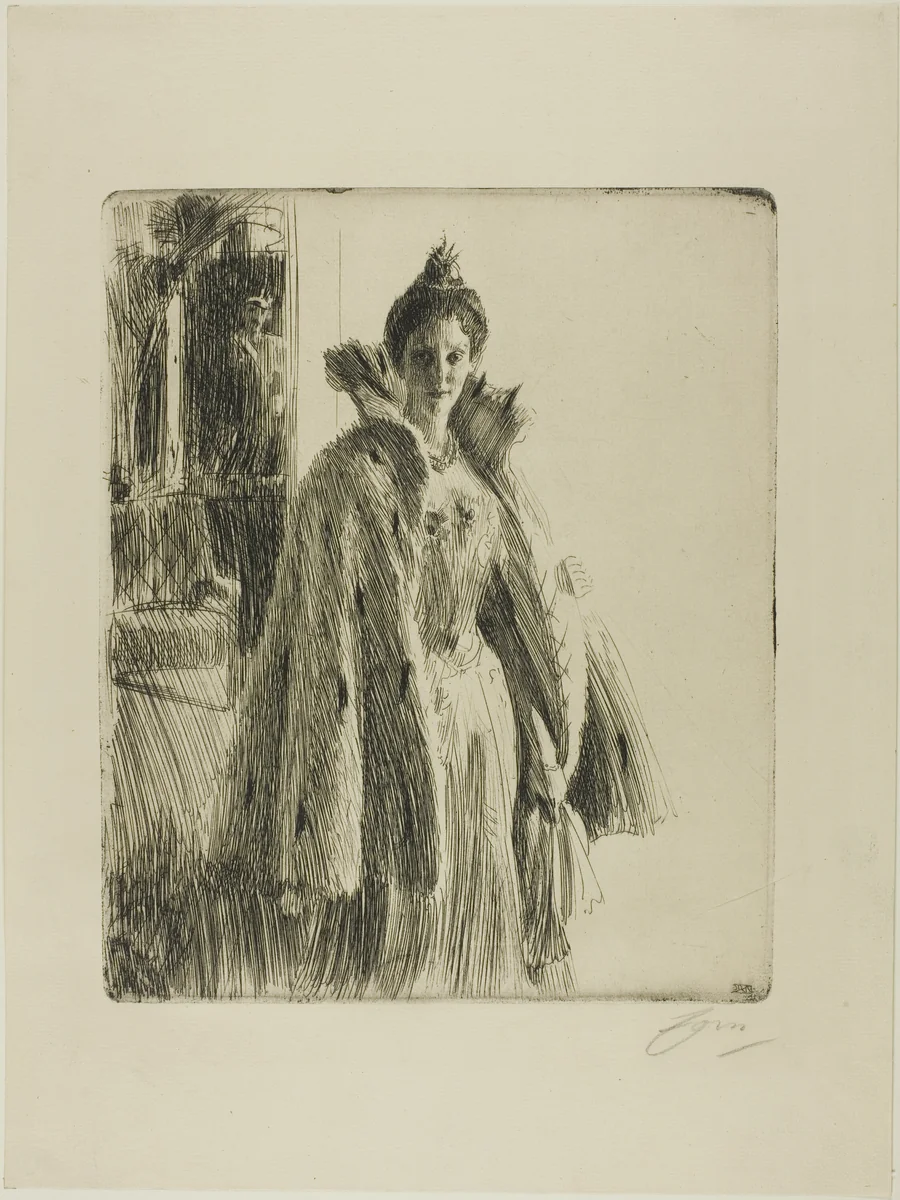H. R. H. Princess Ingeborg of Sweden II by Anders Zorn, print, 1900