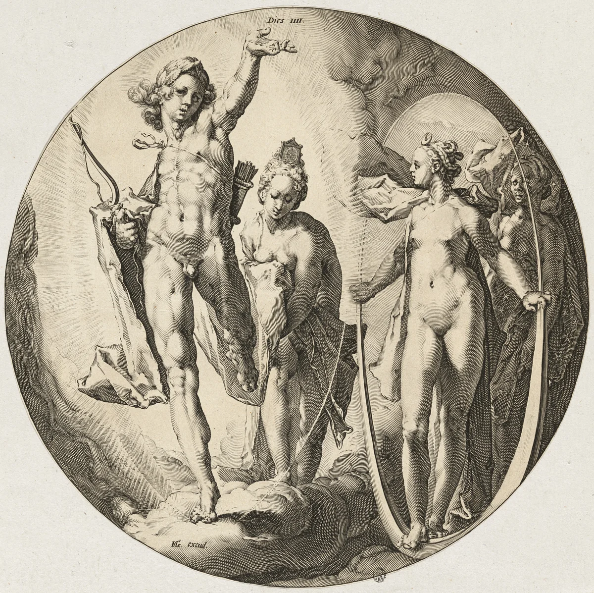Dies IV (Fourth Day) by Jan Muller; Hendrick Goltzius, print, 1589
