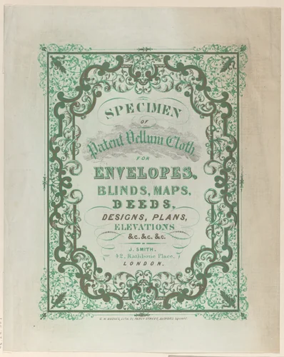 Trade Card for J. Smith, Printer by anonymous, print, 1800-1900