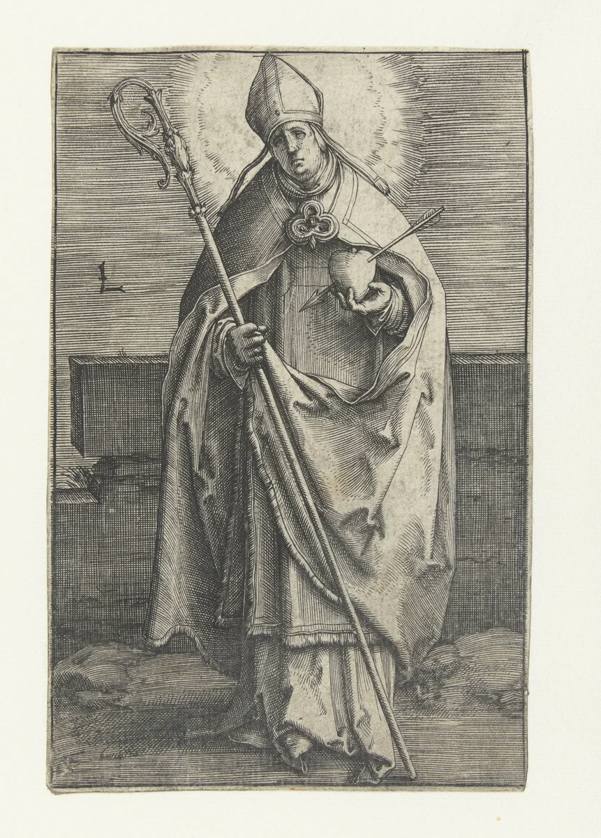 De heilige Gerardus by Unknown, print, 1512-1516