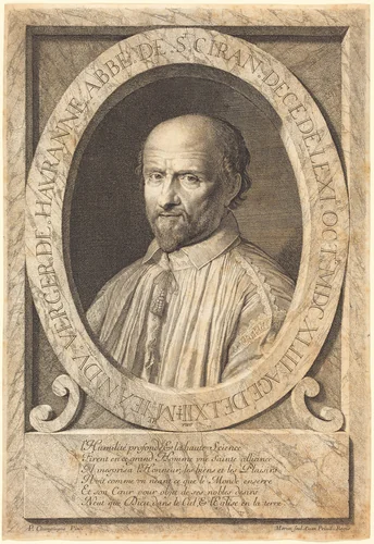 Jean du Verger de Hauranne by Jean Morin; Philippe de Champaigne, print, 1600-1650