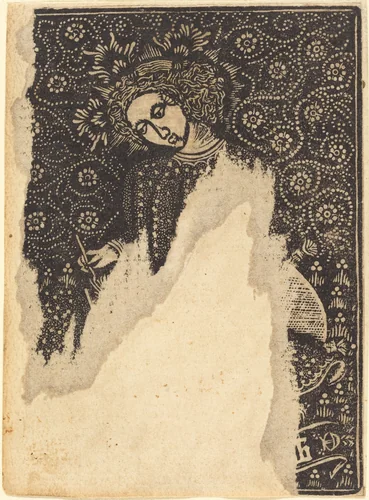 Saint Margaret by Master of the Stoeger Passion, print, 1460