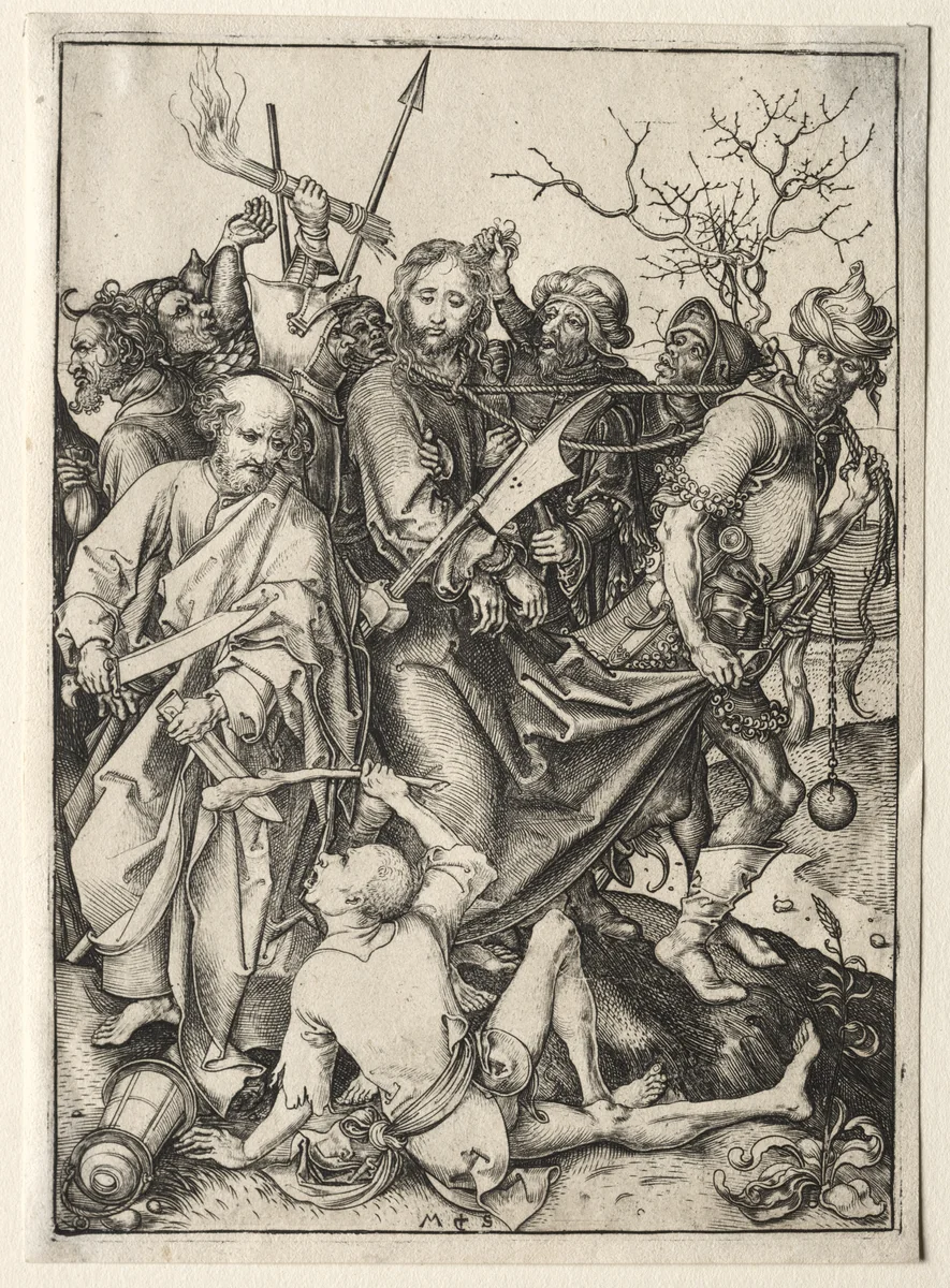 The Passion: Christ Taken Captive by Martin Schongauer, print, 1475-1485