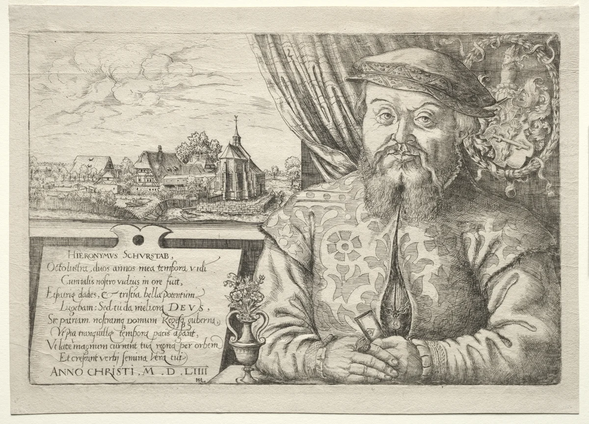 Hieronymus Schurstab, Mayor of Nuremberg by Hanns Lautensack, print, 1554