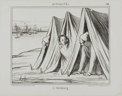 At Cherbourg, plate 546 from Actualités by Honoré-Victorin Daumier, print, 1858