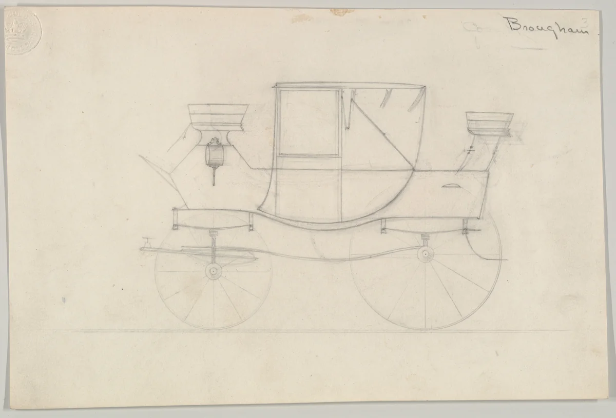 Design for Dormeuse by Brewster & Co., drawing, 1850-1870