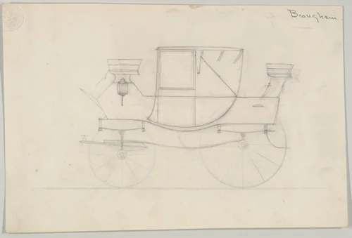 Design for Dormeuse by Brewster & Co., drawing, 1850-1870