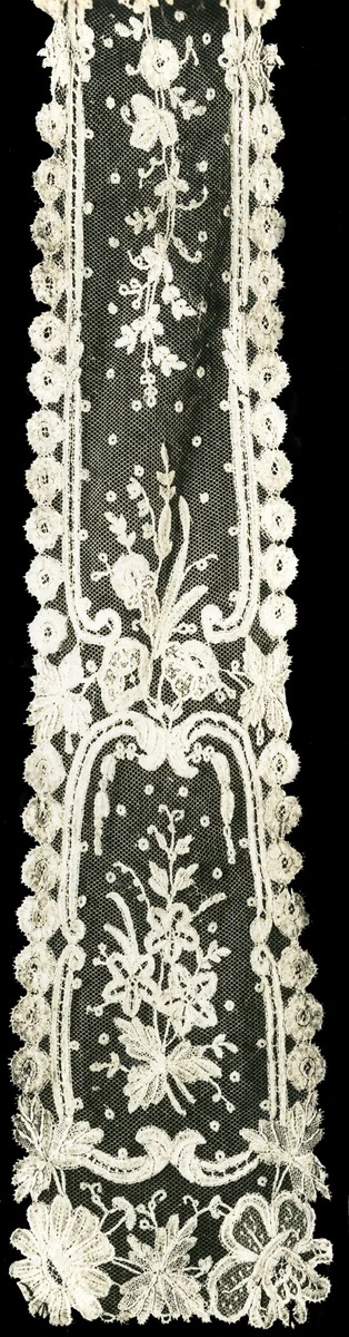 Scarf by Belgium, textile, 1875-1900