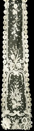 Scarf by Belgium, textile, 1875-1900
