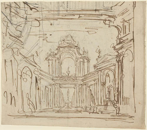 Stage Design by Italian 18th Century, drawing, 1700-1799