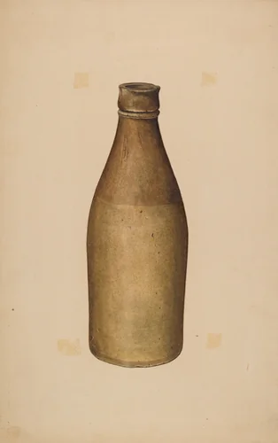 Stoneware Ink Bottle by Sydney Roberts, index of american design, 1940