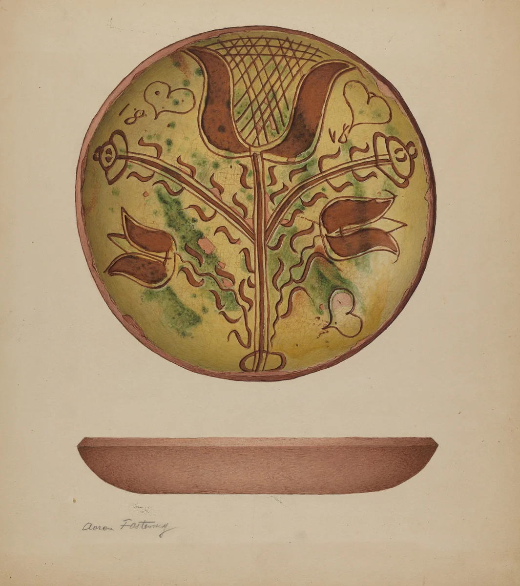 Pa. German plate by Aaron Fastovsky, index of american design, 1941