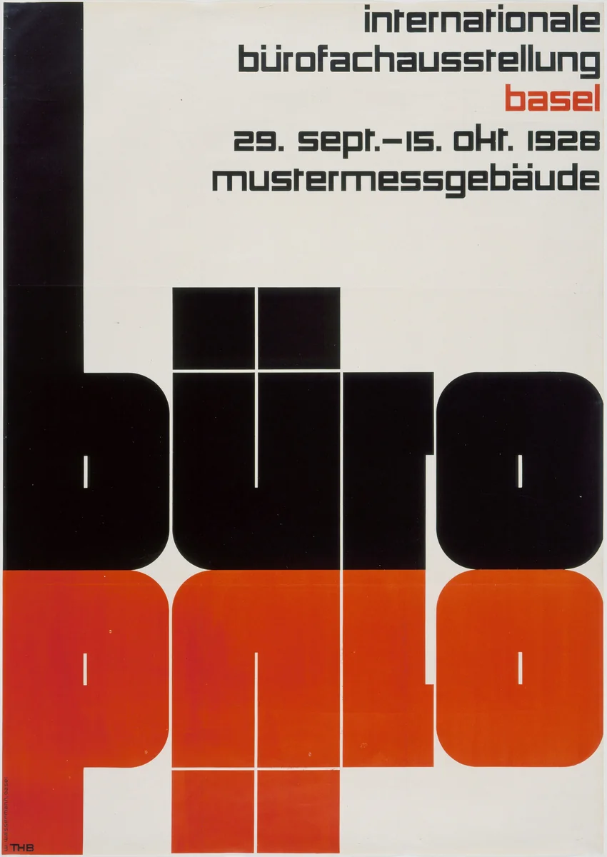 Büro (Office) (Poster for a Basel office design exhibition) by Theo H. Ballmer, design, 1928