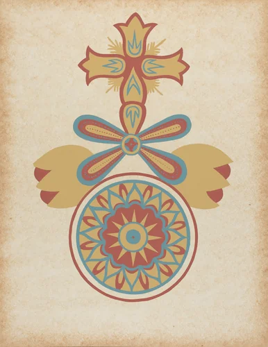 Santa Barbara Mission Doorway Design from the portfolio "Decorative Art of Spanish California" by American 20th Century, index of american design, 1935-1942